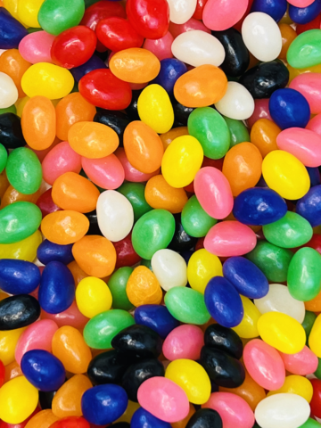 closeup of a whole bunch of jelly beans