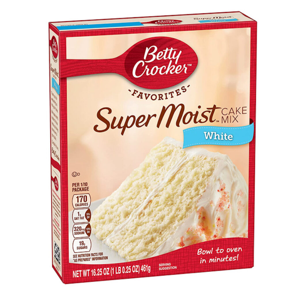 box of betty crocker super moist cake mix
