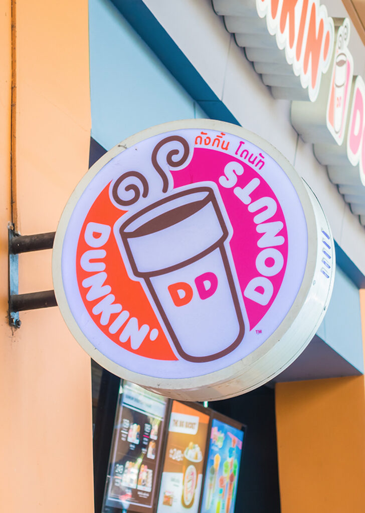 dunkin' donuts store sign