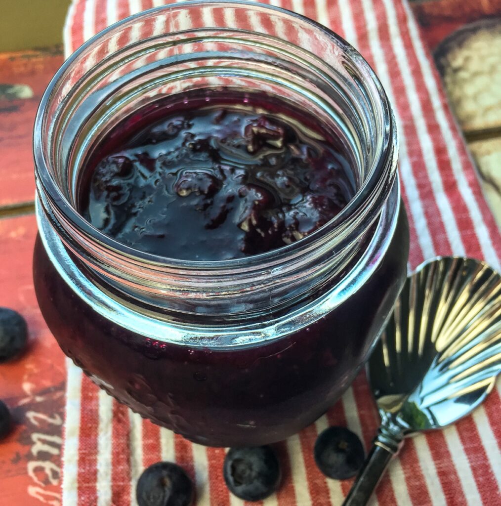 Blueberry maple compote made in an instant pot