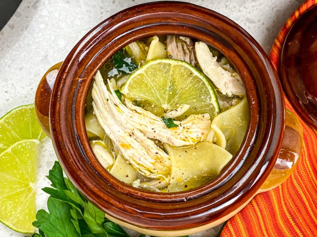 Instant Pot Chicken Noodle Soup from Flavor Portal recipe in a bowl