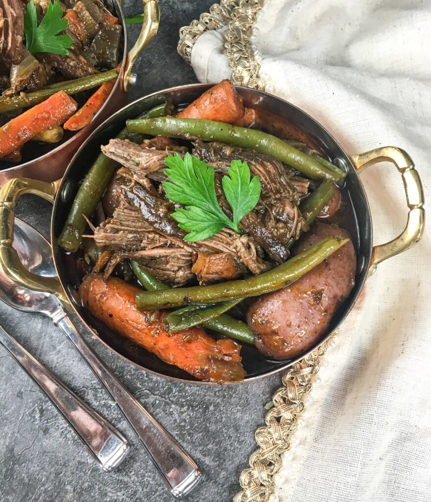 top view Instant Pot traditional pot roast from Flavor Portal recipe