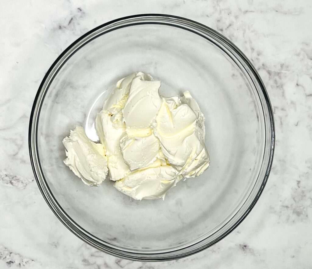 cream cheese in a bowl