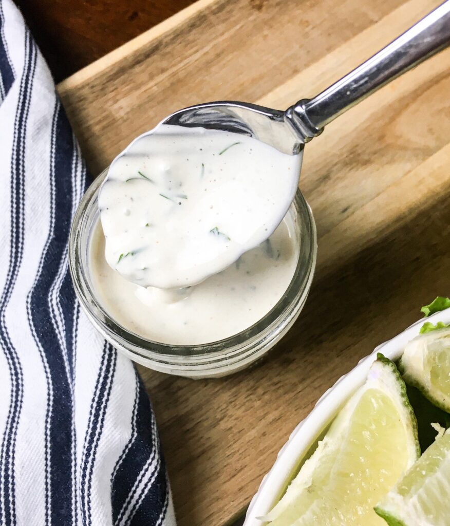 top view salad dressing for cobb salad from Flavor Portal recipe