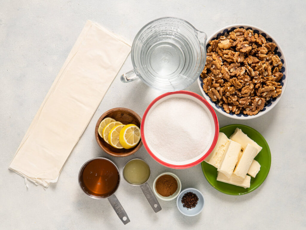 honey walnut baklava from Flavor Portal recipe ingredients