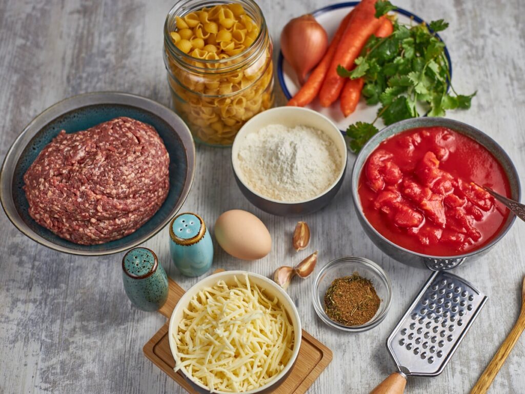 ingredients for homemade Italian meatball soup from Flavor Portal recipe
