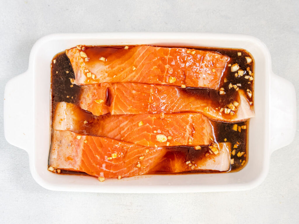 step 3 for hot honey sriracha salmon from Flavor Portal recipe