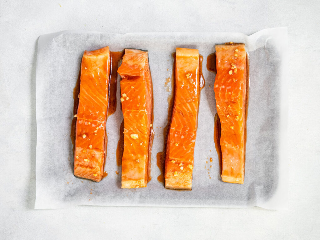 step 4 for hot honey sriracha salmon from Flavor Portal recipe
