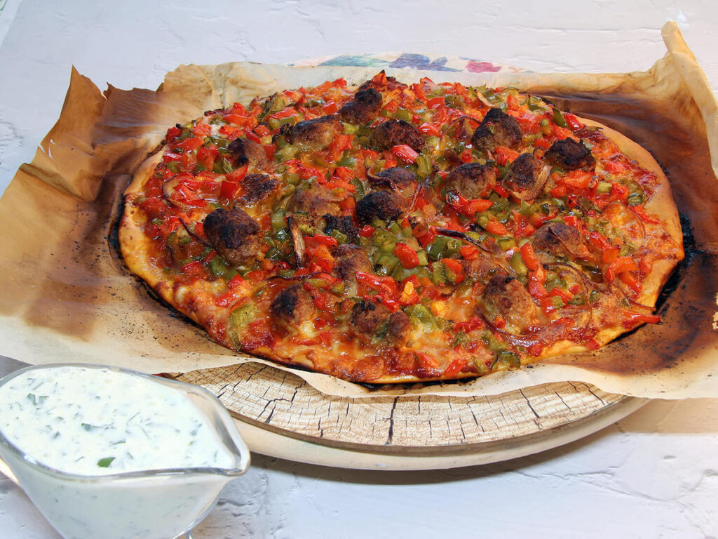 sausage mixed pepper pizza from Flavor Portal recipe sausage mixed pepper pizza from Flavor Portal recipe step 11