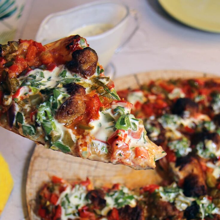 sausage mixed pepper pizza from Flavor Portal recipe