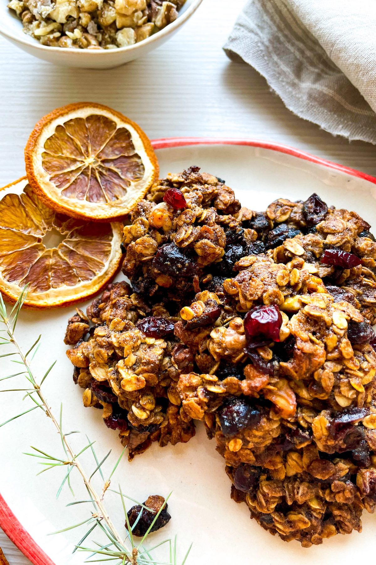 Walnut Cranberry Oatmeal Cookies Recipe - Flavor Portal